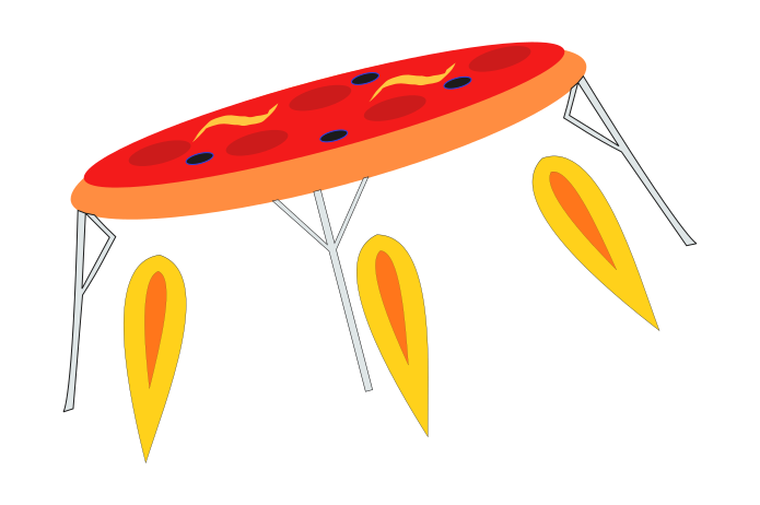 PizzaLander Logo of a pizza with lunar module type landing gear